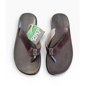 *NEW!* Chaco Women's Liberty Flip Flops Thong Sandals Brown Size 8 arch support